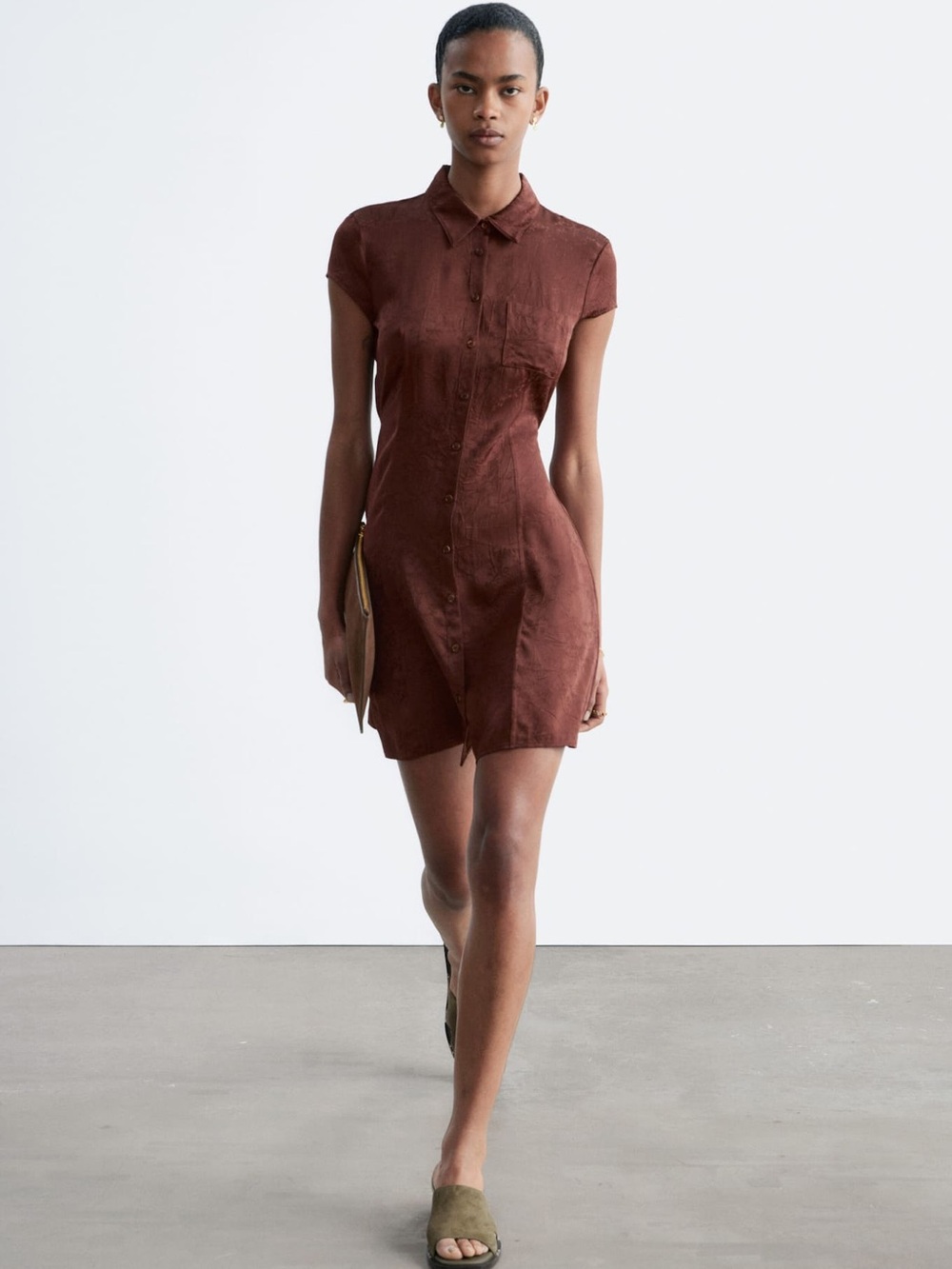 & Other Stories - Jacquard Mini Shirt Dress NWT